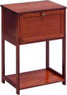 🎍 bamboo 2-tier nightstand with drawer: modern storage cabinet for bedrooms, home, office & college dorms логотип