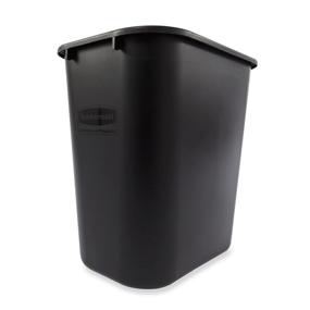 img 3 attached to Rubbermaid Commercial Products Fg295500Bla Small Plastic Resin Wastebasket Trash Can - Ideal for Bedroom Bathroom, Office - 3.5 Gallon/13 Quart Capacity - Black