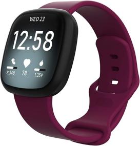 img 1 attached to Сменные ремешки MAKACTUA, совместимые с Fitbit Versa 3/Fitbit Sense Bands Women Men