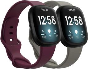 img 4 attached to Сменные ремешки MAKACTUA, совместимые с Fitbit Versa 3/Fitbit Sense Bands Women Men