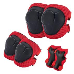 img 4 attached to 🧒 XIZECK Kids Protective Gear Set: Knee Pads, Elbow Pads, and Helmet Combo for Outdoor Sports Activities, Suitable for Boys and Girls Ages 3-8. Ideal for Bicycles, Skateboards, Skiing, Scooters, Skating, Inline Skating, and More (Red)