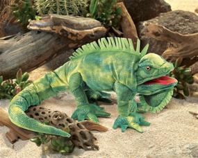 img 1 attached to 🦎 Folkmanis 2258 Iguana Hand Puppet: Unleash your child's imagination!