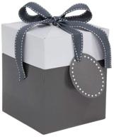 🎁 luv2pak eco giftalicous gift boxes for holidays, xmas, weddings, anniversary, birthdays and more: 10-pack of grad grey boxes - 5x5x6 inches logo