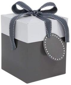 img 4 attached to 🎁 LUV2PAK Eco Giftalicous Gift Boxes for Holidays, Xmas, Weddings, Anniversary, Birthdays and More: 10-Pack of Grad Grey Boxes - 5x5x6 Inches