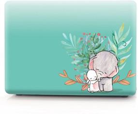 img 3 attached to HRH Cute Elephant Green Design Laptop Body Shell Protective PC Hard Case For MacBook Old Pro 13&#34