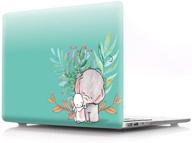 hrh cute elephant green design laptop body shell protective pc hard case for macbook old pro 13&#34 logo