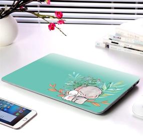 img 2 attached to HRH Cute Elephant Green Design Laptop Body Shell Protective PC Hard Case For MacBook Old Pro 13&#34