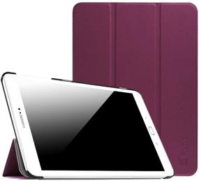 img 4 attached to 📱 Fintie Slim Shell Case for Samsung Galaxy Tab S2 9.7 - Purple Ultra Lightweight Protective Stand Cover with Auto Sleep/Wake Feature