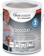 🏠 coolcoat roof coating - 1 gallon, white: dicor rp-irc-1 for effective roof protection logo