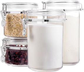 img 4 attached to 🍲 Enhance Food Storage with Bellemain 4 Piece Airtight Acrylic Canister Set