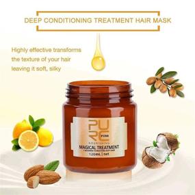 img 2 attached to 🔮 PURC Advanced Molecular Hair Roots Treatment Mask, Magical Hair Conditioner, Repairs Damage, Restores Softness, Nourishes Tonic Keratin Hair - 5 Seconds, 120ML (2PCS)