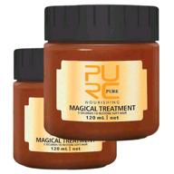 🔮 purc advanced molecular hair roots treatment mask, magical hair conditioner, repairs damage, restores softness, nourishes tonic keratin hair - 5 seconds, 120ml (2pcs) logo