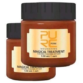 img 4 attached to 🔮 PURC Advanced Molecular Hair Roots Treatment Mask, Magical Hair Conditioner, Repairs Damage, Restores Softness, Nourishes Tonic Keratin Hair - 5 Seconds, 120ML (2PCS)