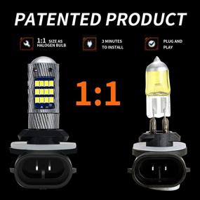 img 3 attached to 💡 Crosspassion 881 LED Fog Light Bulb: Super Bright, 6000K Xenon White, 42 SMD Chips – Plug and Play, Compatible with 889 886 894 862 896 898 Models