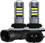 💡 crosspassion 881 led fog light bulb: super bright, 6000k xenon white, 42 smd chips – plug and play, compatible with 889 886 894 862 896 898 models logo