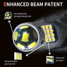 img 1 attached to 💡 Crosspassion 881 LED Fog Light Bulb: Super Bright, 6000K Xenon White, 42 SMD Chips – Plug and Play, Compatible with 889 886 894 862 896 898 Models