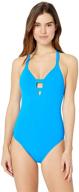 seafolly womens active deep v swimsuit women's clothing and swimsuits & cover ups logo