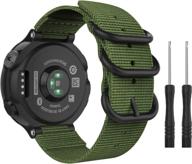 👉 premium woven nylon watch band - army green | compatible with garmin forerunner 235/220/230/620/630/735xt/approach s20/s6/s5 логотип