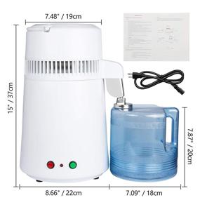 img 3 attached to 💧 Top-rated 4L Water Distiller Machine for Pure, Clean Water at Home - 1.05 Gallon Capacity, 110V 750W with TDS Meter