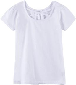 img 2 attached to Noomelfish Girls Criss T Shirts Sleeve Girls' Clothing for Tops, Tees & Blouses