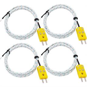 img 3 attached to 🌡️ Twidec/4Pcs 3M K-Type Mini-Connector Sensor Probe for Thermocouple Thermometer & Meter – Temperature Range: -50~400°C (-58~752℉) TP-W-4PCS: High-Performance Temperature Sensors for Accurate Readings