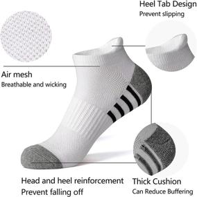 img 2 attached to GLENMEARL 6 Pack Ankle Running Socks: High-Performance Low Cut Sport Socks for Men and Women