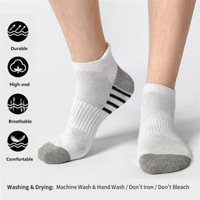 img 1 attached to GLENMEARL 6 Pack Ankle Running Socks: High-Performance Low Cut Sport Socks for Men and Women