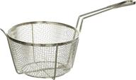 efficient winco 8-inch steel round wire fry basket for perfect frying logo