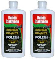 🧽 italian craftsman granite & marble polish - cleans & protects surfaces - pack of 2 16 oz ea - ideal for kitchen, bathroom, wood, formica & metals - made in the usa logo