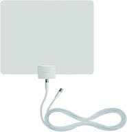 mohu leaf plus amplified indoor tv antenna - 60-mile range, uhf/vhf multi-directional, true paper-thin design, 16 ft. coaxial cable, 15db preamplified, reversible, paintable, 4k-ready, model mh-110029 logo