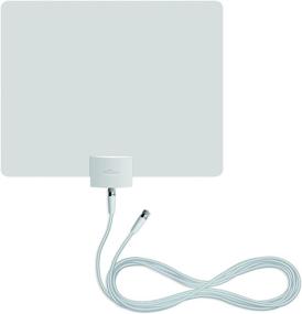 img 4 attached to Mohu Leaf Plus Amplified Indoor TV Antenna - 60-Mile Range, UHF/VHF Multi-Directional, True Paper-Thin Design, 16 ft. Coaxial Cable, 15dB Preamplified, Reversible, Paintable, 4K-Ready, Model MH-110029