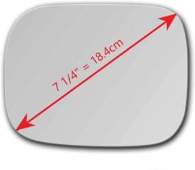 img 1 attached to Enhanced Replacement Mirror Glass with Full Size Adhesive 🔍 for 2007-2010 Volvo XC70 XC90 - Driver Side View Left LH