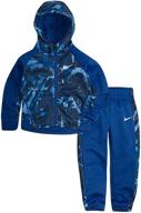 👕 nike boy's dry fit therma legacy zip hoodie & pants 2 piece set: optimal comfort and performance logo
