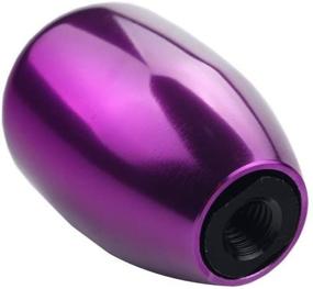 img 1 attached to DEWHEL 5 Speed Manual Shift Knob - M10x1.25 Aluminum Screw On for Nissan Mazda Mitsubishi (Purple): Enhanced Shifting Experience