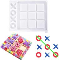 🎮 versatile large tic tac toe epoxy resin mold: perfect for diy family fun, coffee table entertainment, handmade gifts, and home decor logo