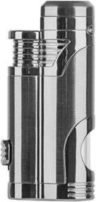img 1 attached to 🔥 Leejie Torch Cigar Lighter - Refillable Butane Dual Jet Flame Windproof Lighter with Cigar Punch (Butane Not Included)