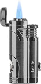 img 4 attached to 🔥 Leejie Torch Cigar Lighter - Refillable Butane Dual Jet Flame Windproof Lighter with Cigar Punch (Butane Not Included)