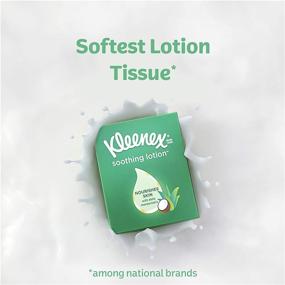 img 1 attached to 🧻 Kleenex Soothing Lotion Facial Tissues with Coconut Oil, Aloe & Vitamin E - 3 Flat Boxes, 110 Tissues per Box (330 Tissues Total)
