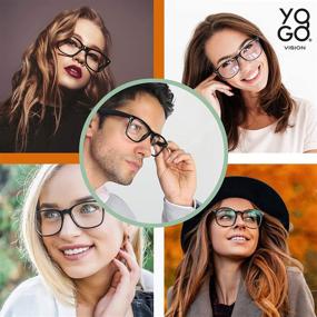 img 2 attached to 👓 Unisex Computer Reading Glasses with Blue Light Blocking Filter, UV Ray Protection, Glare Reduction, Anti-Eyestrain, and Stylish Design