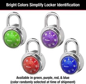 img 1 attached to Secure Your Locker with Master Lock 1505D Combination Padlock - 1 Pack, Assorted Colors