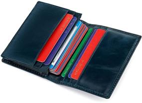 img 1 attached to HAWEE Men's Genuine Leather Billfold Wallet with RFID Blocking - Card Cases & Money Organizers for Better Security