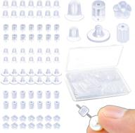 🔒 yholin 1440pcs hypoallergenic rubber earring backs with box - replacements for sensitive skin, 6 styles clear silicone earring backs - soft stoppers for earring hooks and studs - earring safety backings logo