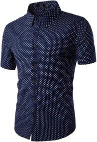 img 3 attached to 👕 Men's Clothing and Shirts with Printed Cotton Sleeves and Button Details by Uxcell