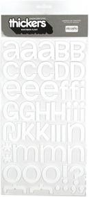 img 1 attached to 🍺 American Crafts 42732 Alpha Root Beer Float Thickers - Vibrant White Alphabet Pack