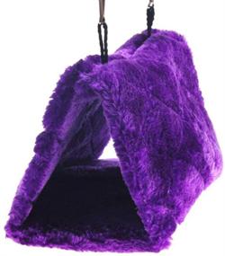 img 4 attached to 🐦 Cozy and Warm Plush Pet Bird Hut Nest: Cdycam Hammock Hanging Cage Snuggle Cave Tent for Happy Nesting!