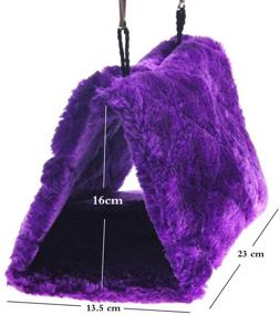 img 1 attached to 🐦 Cozy and Warm Plush Pet Bird Hut Nest: Cdycam Hammock Hanging Cage Snuggle Cave Tent for Happy Nesting!