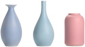 img 4 attached to Elegant Set of 3 Colorful Ceramic Flower Vases: Ideal Home Decor for Living Room, Office, Table, Wedding, Centerpieces, and Events