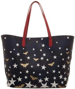 img 1 attached to Wonder Woman: Embrace Patriotism with this Oversized Red White and Blue Bag