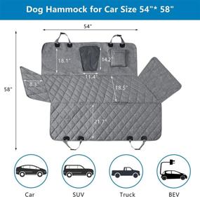 img 3 attached to ELLONI Backseat Dog Cover Scratch Proof Dogs