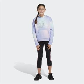 img 2 attached to adidas Girls' Gradient Fleece Hooded Pullover